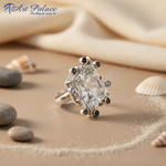 Load image into Gallery viewer, 925 Silver Square Cut Quartz Ring for Women | Gift Jewelry
