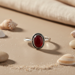 Load image into Gallery viewer, 925 Silver Red Carnelian Ring for Women | Gemstone Jewelry
