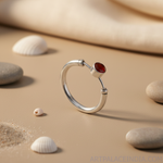 Load image into Gallery viewer, 925 Silver Red Gemstone Ring | For Women | Daily Wear
