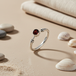 Load image into Gallery viewer, 925 Silver Red Gemstone Ring | For Women | Daily Wear

