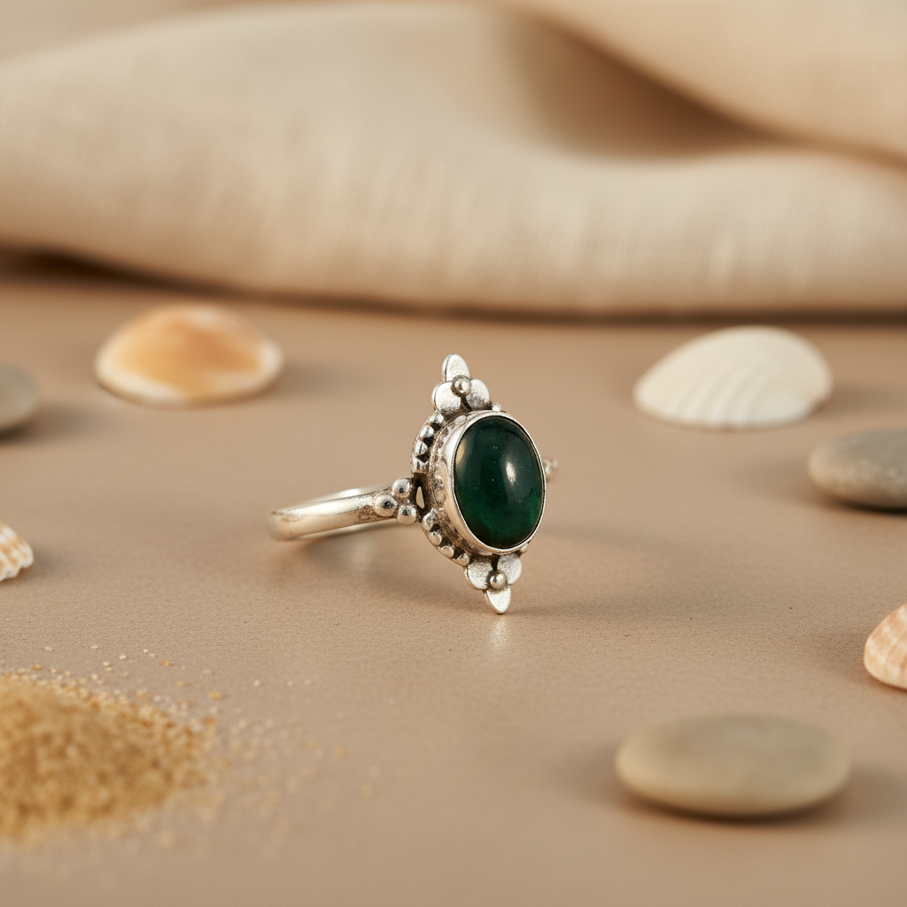 925 Silver Garnet Ring for Women | Gemstone Jewelry