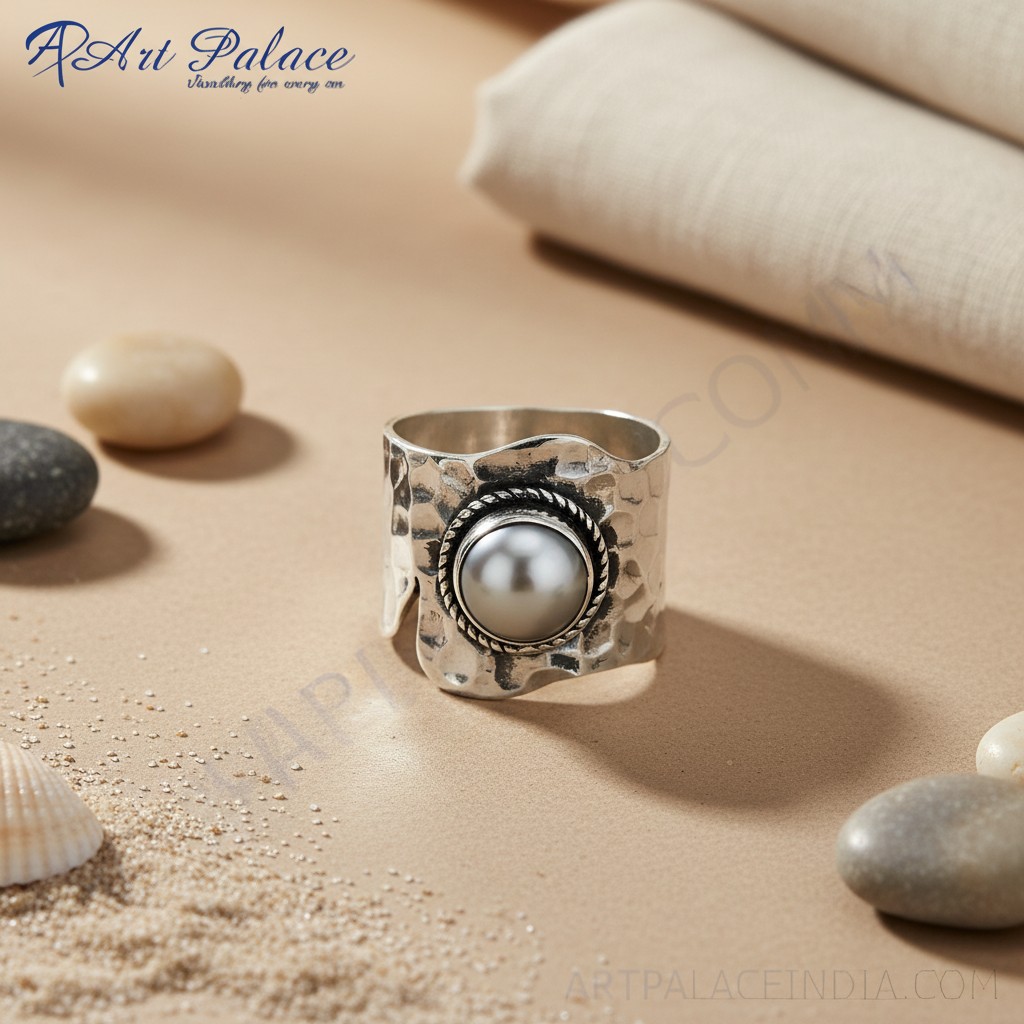 925 Silver Pearl Ring for Women | Statement Jewelry