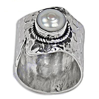 925 Silver Pearl Ring for Women | Statement Jewelry