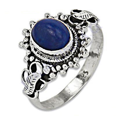 925 silver lapis lazuli ring for women | gemstone jewelry