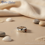 Load image into Gallery viewer, 925 Silver Ruby Ring for Men | Square Gemstone Jewelry
