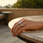Load image into Gallery viewer, 925 Silver Gemstone Ring for Women | Statement Ring
