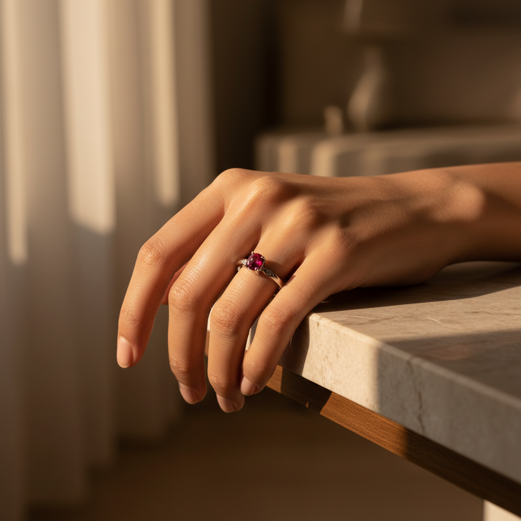 925 Silver Ruby Ring for Women | Gemstone Jewelry Gift