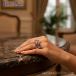 Load image into Gallery viewer, Silver Ruby &amp; Sapphire Gemstone Ring for Women | Gift Jewelry
