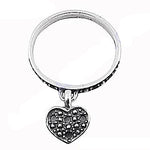 Load image into Gallery viewer, 925 Silver Heart Dangle Ring for Women | Gift Jewelry
