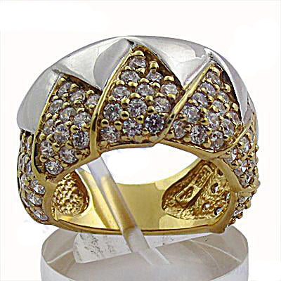 gold plating & Diamond Pave Ring for Women | Luxury Cocktail Ring