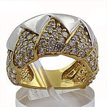 Load image into Gallery viewer, gold plating &amp; Diamond Pave Ring for Women | Luxury Cocktail Ring
