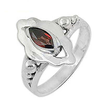 925 silver garnet ring for women | elegant gemstone jewelry