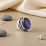 Load image into Gallery viewer, 925 Silver Oval Purple Stone Ring for Women | Gemstone Jewelry

