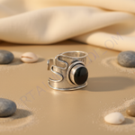 Load image into Gallery viewer, 925 Silver Onyx Stone Ring for Women | Statement Jewelry
