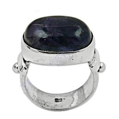 925 Sterling Silver Ring with Blue Gemstone | Women's Jewelry