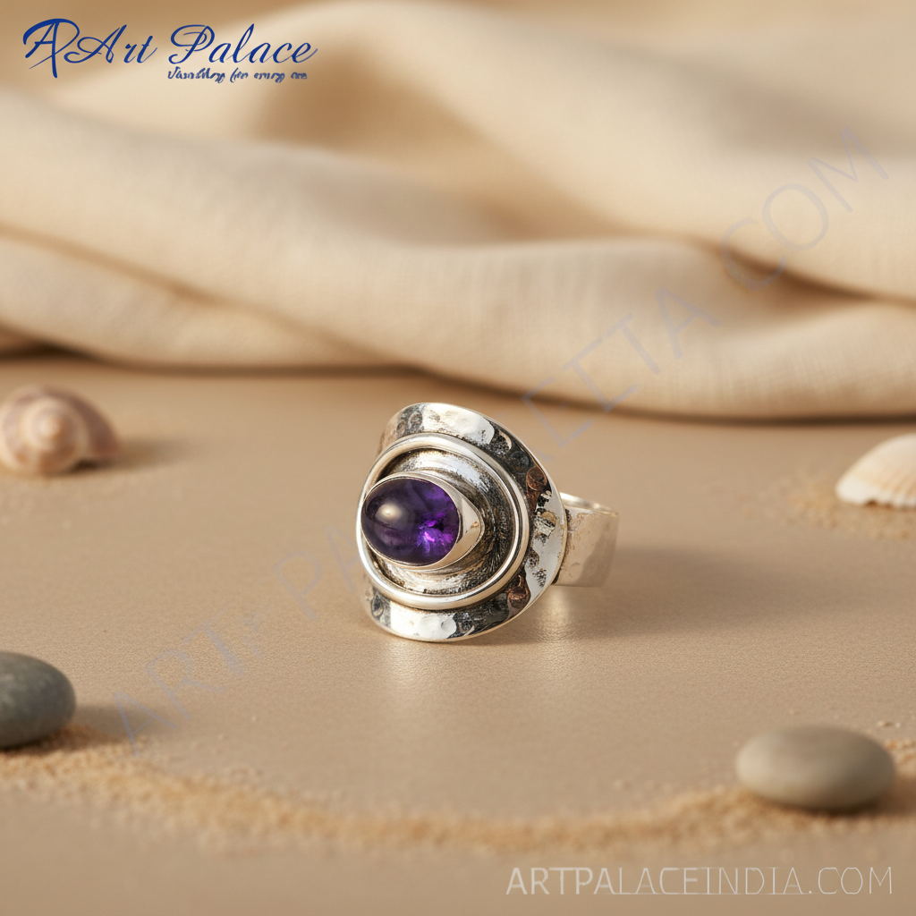 925 Silver Oval Stone Ring for Women | Statement Jewelry