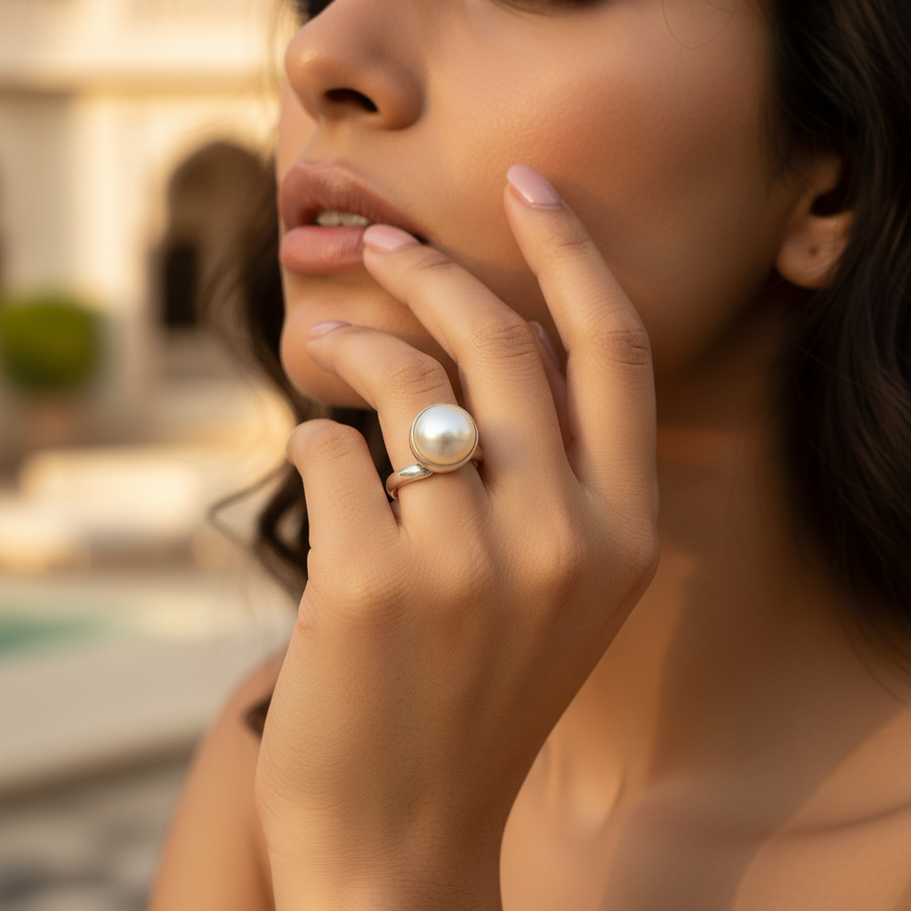 925 Silver Pearl Swirl Ring | Women's Jewelry | Gift