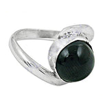 Load image into Gallery viewer, 925 Silver Round Green Gemstone Ring | For Women | Gift
