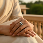 Load image into Gallery viewer, 925 Sterling Silver Pearl Ring for Women | Flower Design Jewelry
