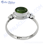 Load image into Gallery viewer, 925 sterling silver peridot ring with oval green gemstone, women's jewelry
