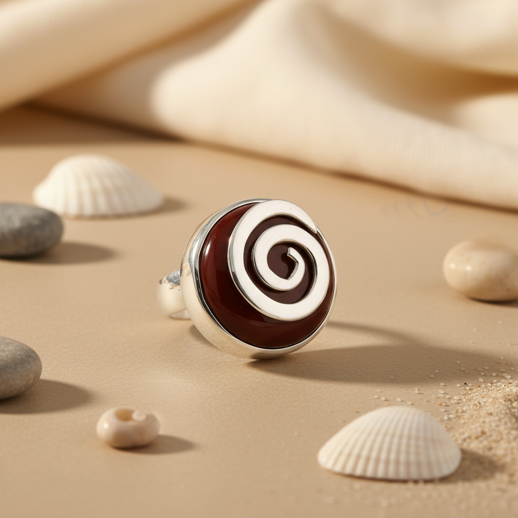 925 Silver Red Gemstone Ring for Women | Statement Jewelry