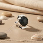 Load image into Gallery viewer, 925 Silver Onyx Ring | Statement Ring for Women | Gift
