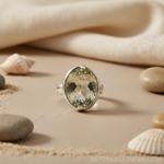 Load image into Gallery viewer, Silver Ring with Large Faceted Stone | Women&#39;s Ring
