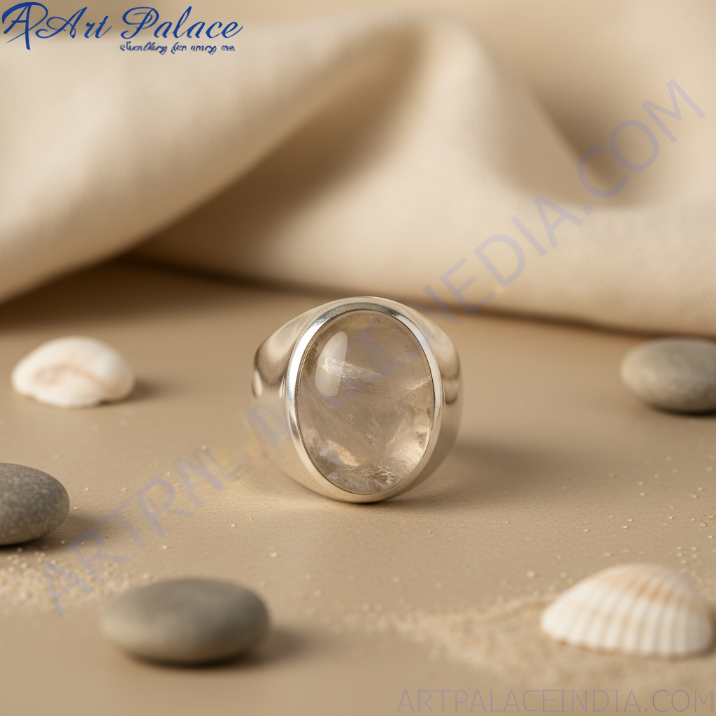 Silver Ring with Oval Gemstone | Women's Ring | Gift