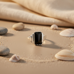 Load image into Gallery viewer, 925 Silver Onyx Ring for Men | Black Gemstone Ring
