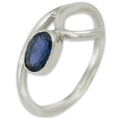 925 silver blue sapphire ring for women | gemstone jewelry