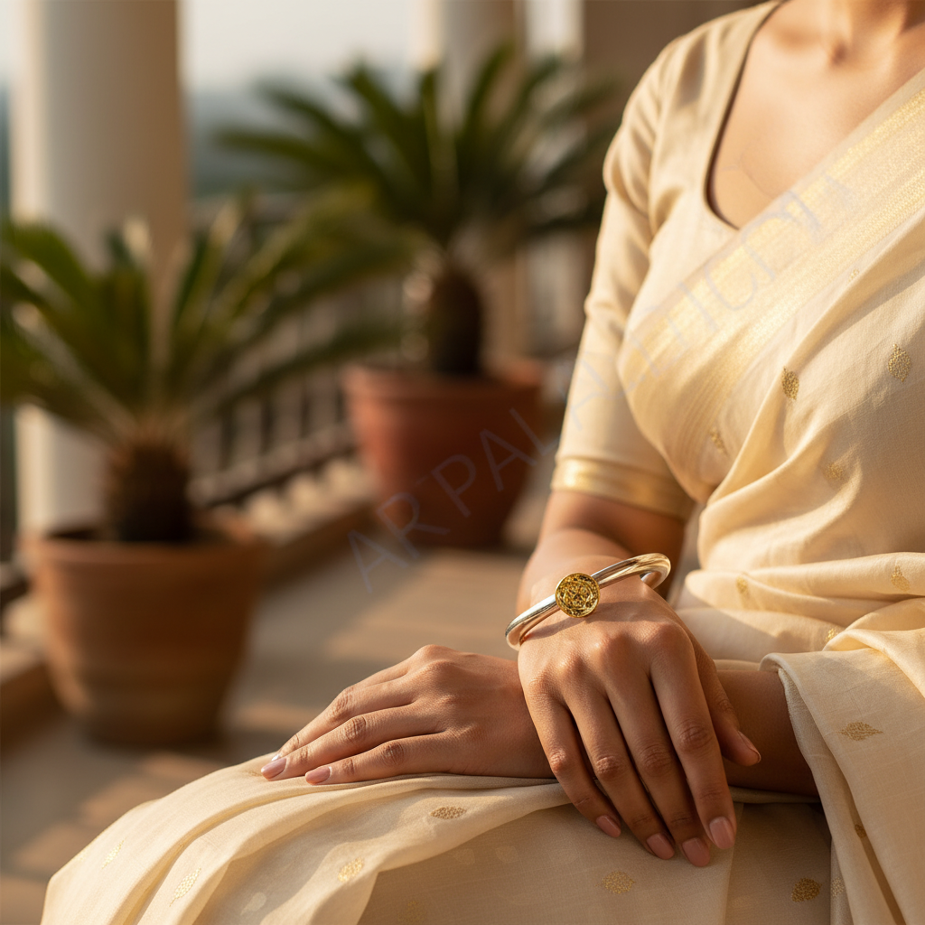 Silver Ring with Gold Detailing | Daily Wear | Gift for Her