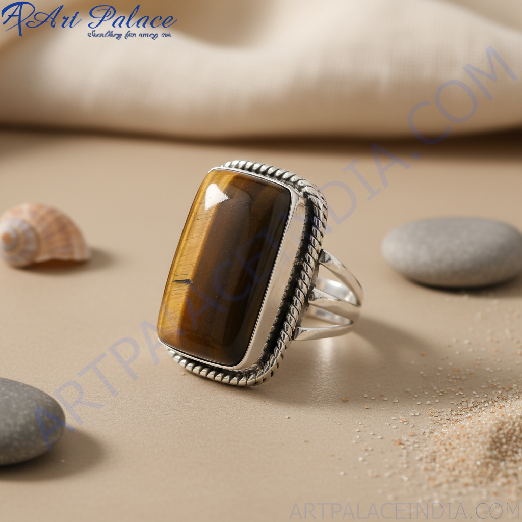 Tiger Eye Stone Ring | 925 Sterling Silver Ring for Women