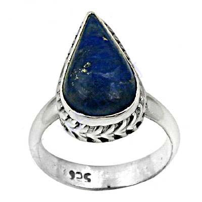 925 Silver Lapis Lazuli Ring for Women | Teardrop Gemstone Ring