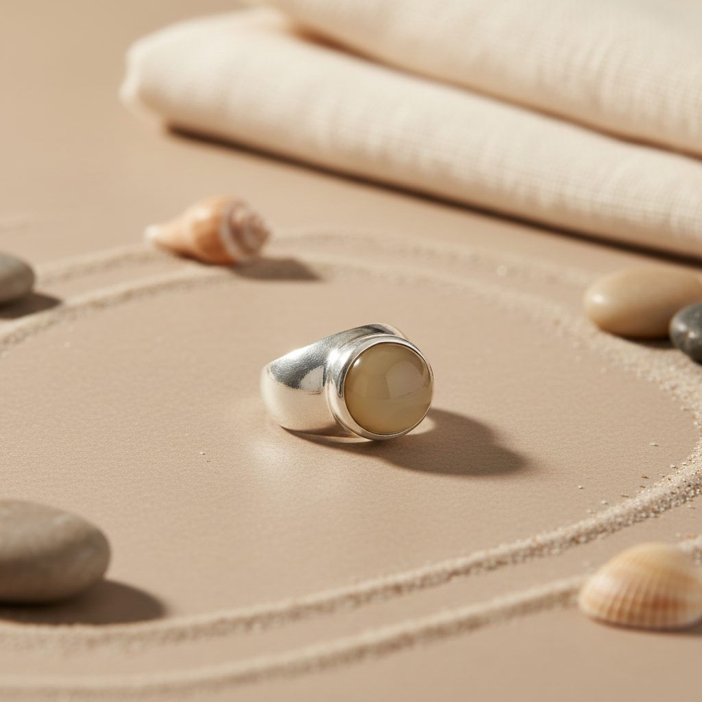 Silver Ring with Citrine Gemstone for Women | Cocktail Ring