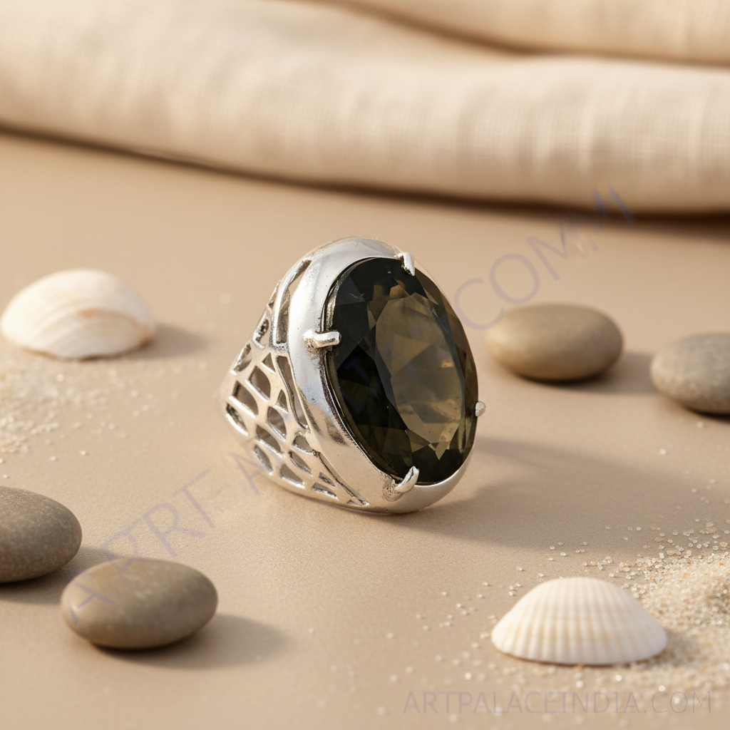 925 Silver Smoky Quartz Ring for Women | Statement Jewelry