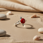 Load image into Gallery viewer, 925 Silver Red Carnelian Ring for Women | Gemstone Jewelry
