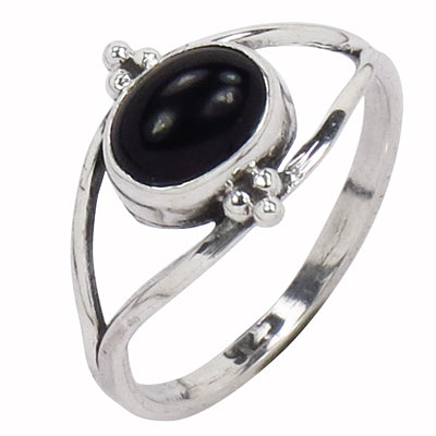 925 Silver Black Onyx Ring for Women | Gemstone Jewelry