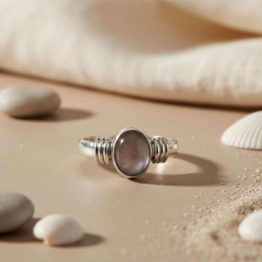 925 Silver Rose Quartz Ring for Women | Gemstone Jewelry