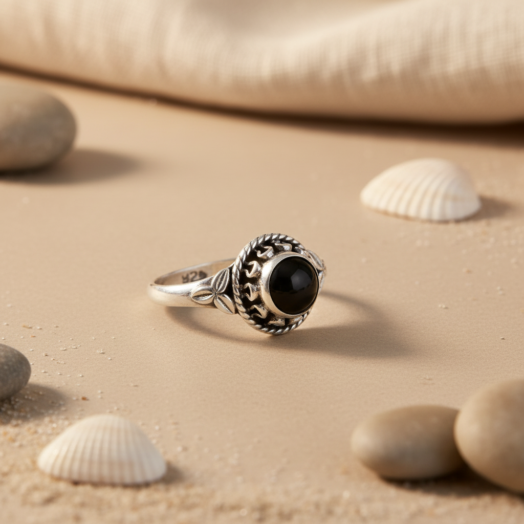 925 Sterling Silver Black Onyx Ring for Women | Gift Jewelry