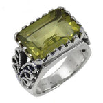 Load image into Gallery viewer, 925 Silver Citrine Rectangular Ring for Women | Gift Jewelry
