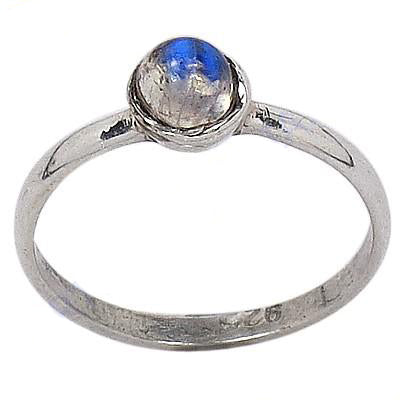 925 Silver Moonstone Ring for Women | Blue Gemstone Jewelry