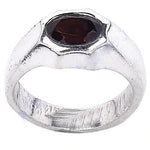 Load image into Gallery viewer, 925 Silver Garnet Gemstone Ring for Men | Signet Style Jewelry
