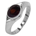 Load image into Gallery viewer, 925 Silver Garnet Gemstone Ring for Men | Signet Ring
