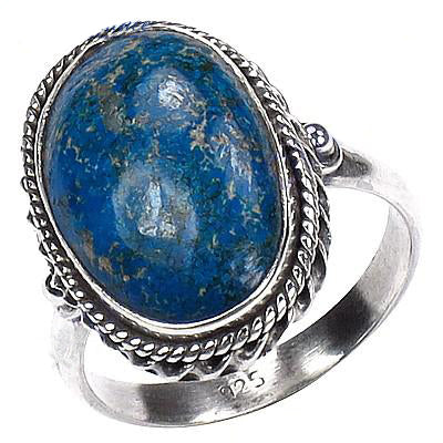 925 Silver Blue Gemstone Ring for Women | Statement Jewelry