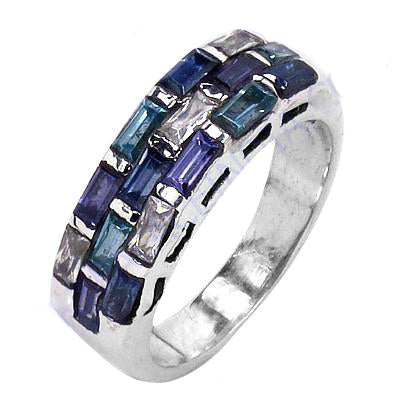 925 Silver Blue Sapphire Ring for Women | Gift Jewelry