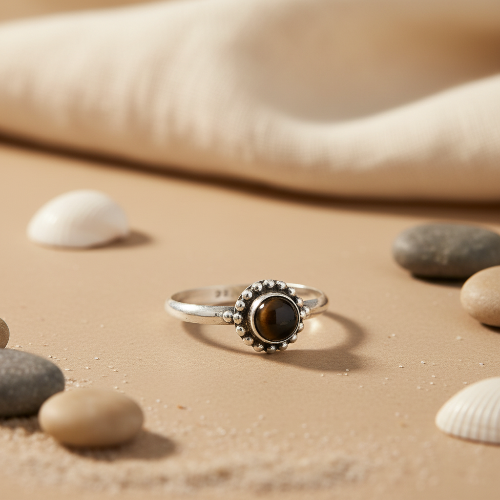 925 Silver Smoky Quartz Ring for Women | Daily Wear Jewelry