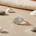 Load image into Gallery viewer, Silver Ring with Gemstones for Women | Cluster Ring
