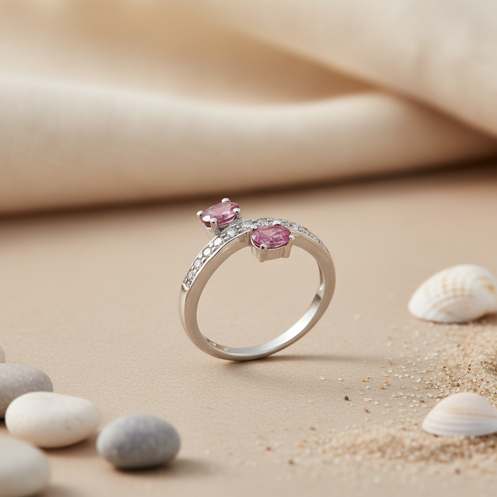 925 Silver Pink Gemstone Ring for Women | Fine Jewelry