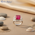 Load image into Gallery viewer, 925 Silver Ruby Gemstone Ring | Women's Cocktail Ring

