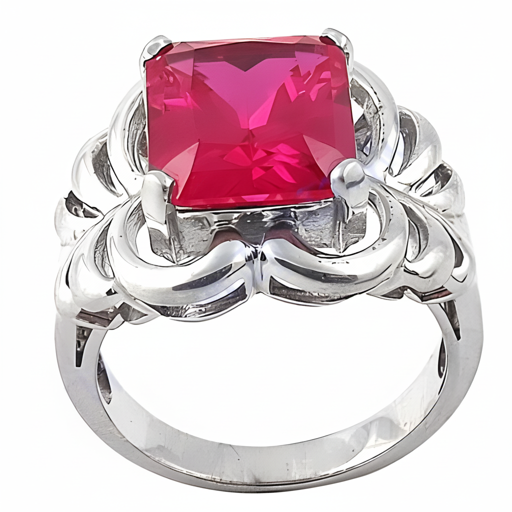 925 Silver Ruby Gemstone Ring | Women's Cocktail Ring
